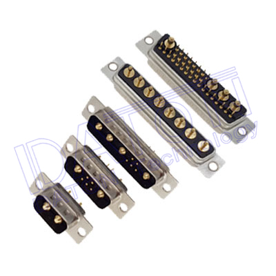 263A D-SUB,高電流,180度PCB插板,光孔,公