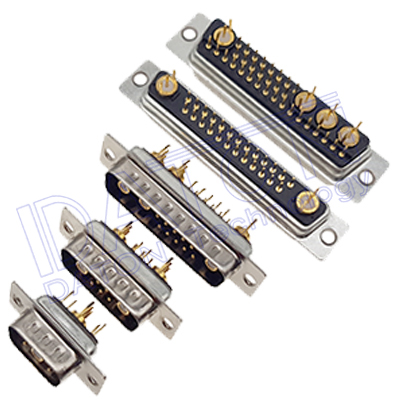 272A D-SUB,同軸,180度PCB插板,光孔,公