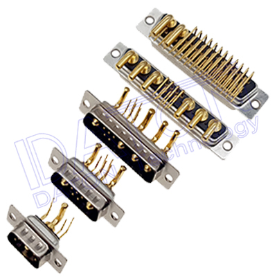 264A D-SUB,高電流,90度PCB插板,光孔,公