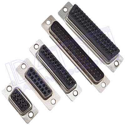 213A D-SUB 180度PCB插板,高塑膠型,沖針,光孔